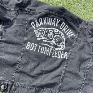 🎄Parkway Drive “Bottom Feeder”  Denim Jacket - Preowned - Large